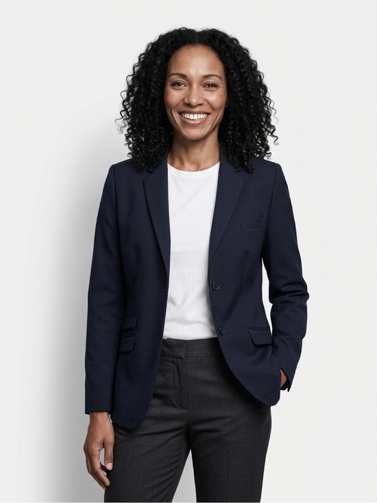 Edwards Jackets & Blazers - Edwards Navy Blue Wool Blend Blazer Jacket
Woman’s Size 16T NWT